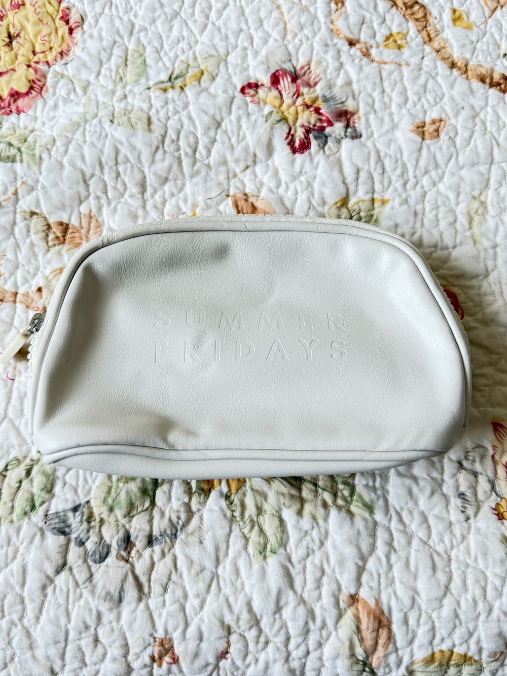 Summer Fridays Cream Cosmetic Pouch